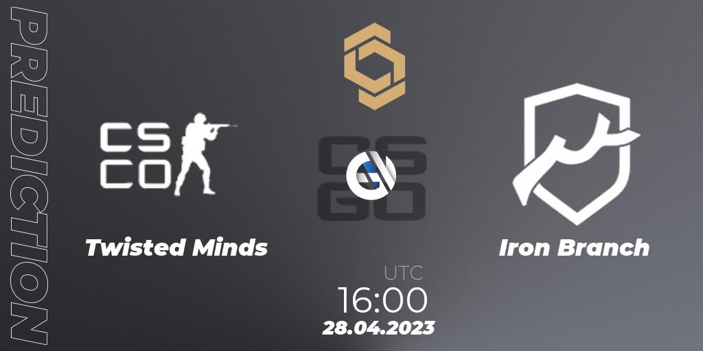 Pronóstico Twisted Minds - Iron Branch. 28.04.23, CS2 (CS:GO), CCT South Europe Series #4