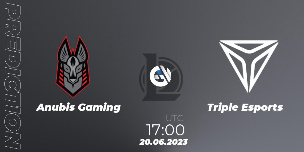 Pronóstico Anubis Gaming - Triple Esports. 20.06.2023 at 17:00, LoL, Arabian League Summer 2023 - Group Stage