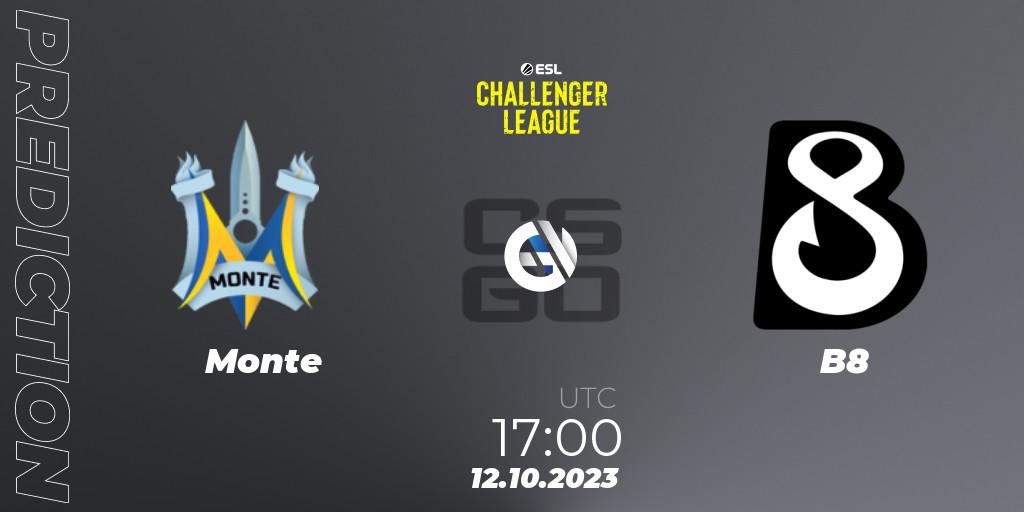 Pronóstico Monte - B8. 26.10.2023 at 09:00, Counter-Strike (CS2), ESL Challenger League Season 46: Europe