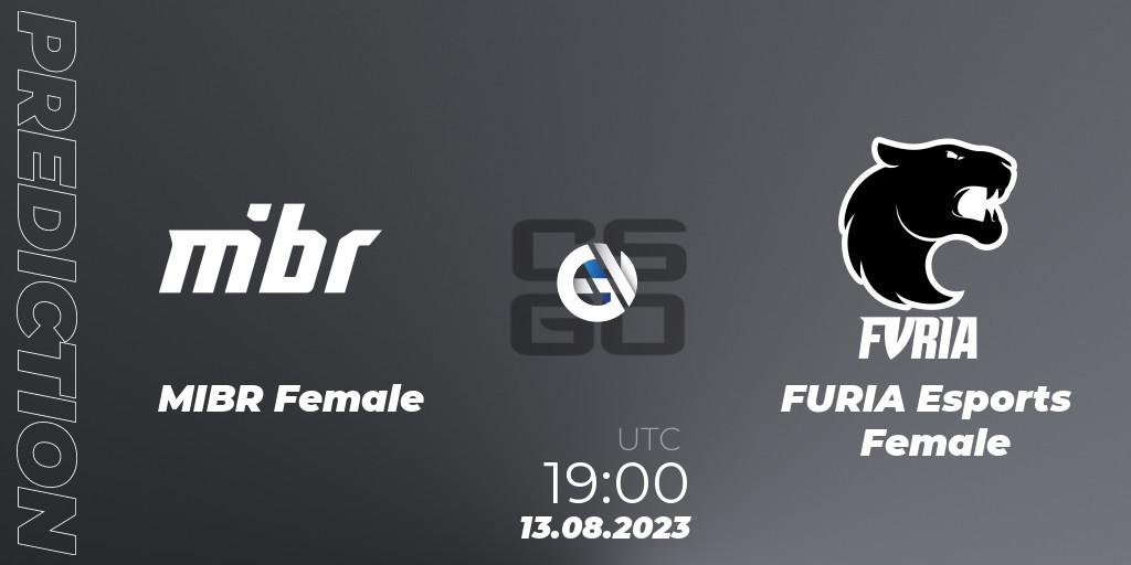Pronóstico MIBR Female - FURIA Esports Female. 13.08.23, CS2 (CS:GO), Gamers Club Women Masters VII