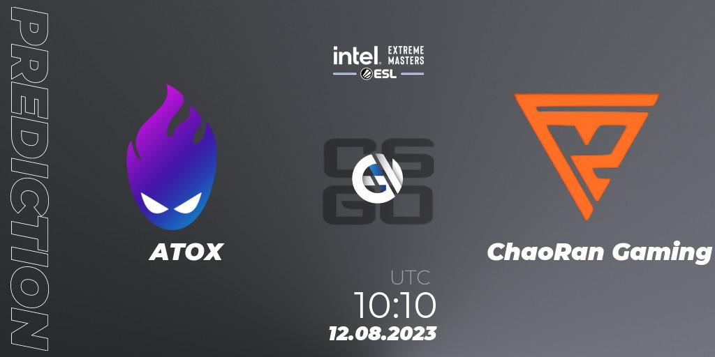 Pronóstico ATOX - ChaoRan Gaming. 12.08.2023 at 10:10, Counter-Strike (CS2), IEM Sydney 2023 Asia Open Qualifier 2