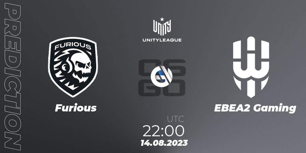 Pronóstico Furious - EBEA2 Gaming. 14.08.2023 at 22:00, Counter-Strike (CS2), LVP Unity League Argentina 2023