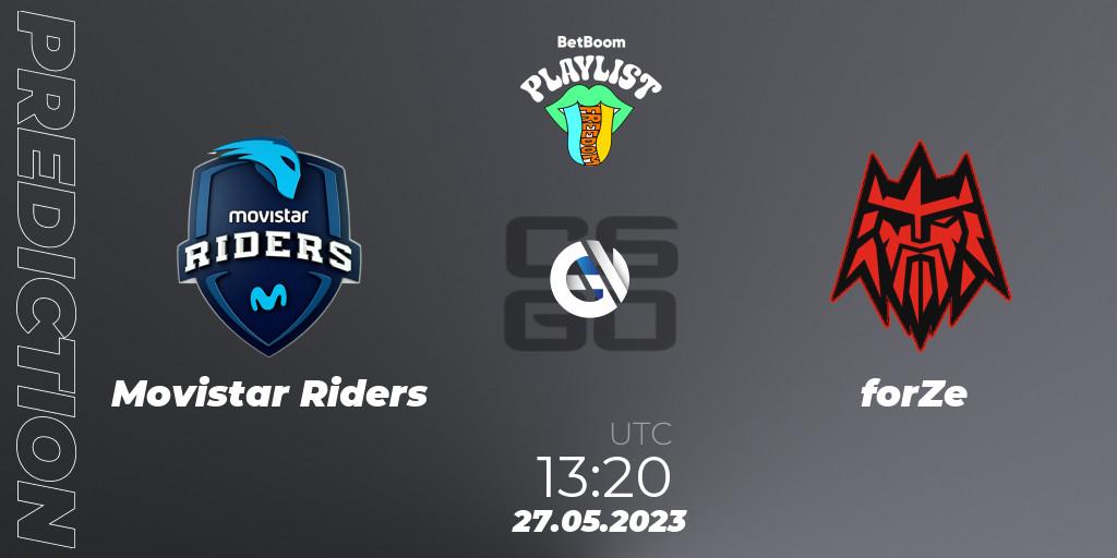 Pronóstico Movistar Riders - forZe. 27.05.2023 at 13:20, Counter-Strike (CS2), BetBoom Playlist. Freedom