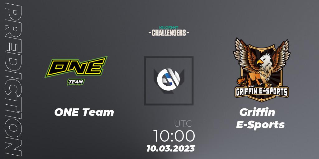 Pronóstico ONE Team - Griffin E-Sports. 10.03.2023 at 13:00, VALORANT, VALORANT Challengers 2023: Hong Kong and Taiwan Split 1