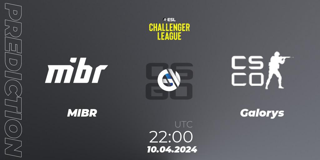 Pronóstico MIBR - Galorys. 10.04.2024 at 22:00, Counter-Strike (CS2), ESL Challenger League Season 47: South America