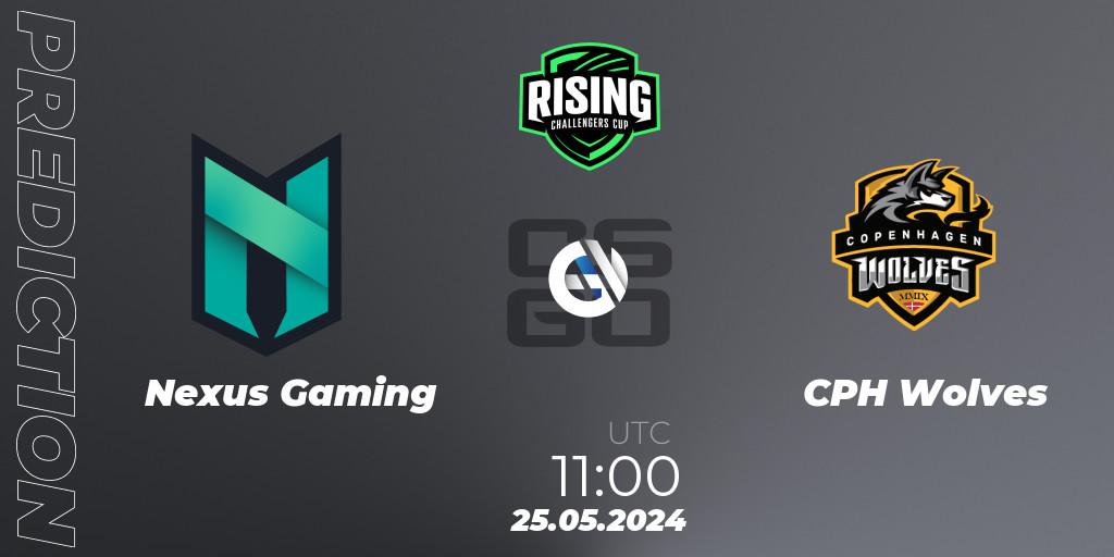 Pronóstico Nexus Gaming - CPH Wolves. 26.05.2024 at 14:00, Counter-Strike (CS2), Rising Challengers Cup #1
