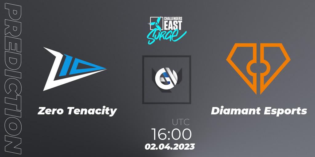 Pronóstico Zero Tenacity - Diamant Esports. 02.04.23, VALORANT, VALORANT Challengers 2023 East: Surge Split 2