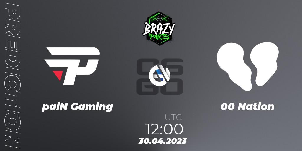Pronóstico paiN Gaming - 00 Nation. 30.04.2023 at 12:15, Counter-Strike (CS2), Brazy Party 2023