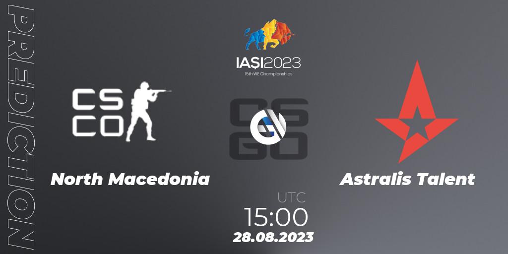 Pronóstico North Macedonia - Astralis Talent. 28.08.2023 at 17:35, Counter-Strike (CS2), IESF World Esports Championship 2023