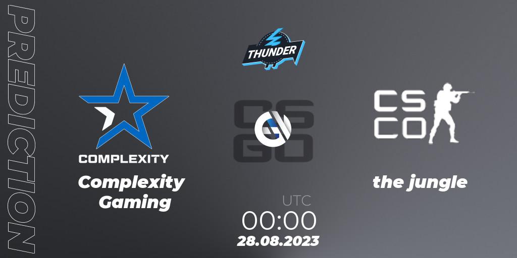 Pronóstico Complexity Gaming - the jungle. 28.08.2023 at 00:00, Counter-Strike (CS2), Thunderpick World Championship 2023: North American Qualifier #2