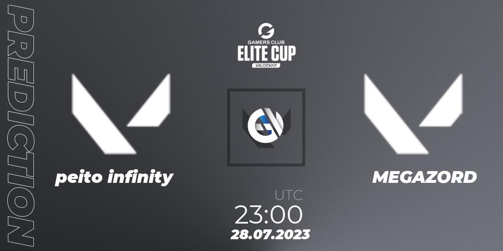 Pronóstico peito infinity - MEGAZORD. 28.07.2023 at 23:00, VALORANT, Gamers Club Elite Cup 2023