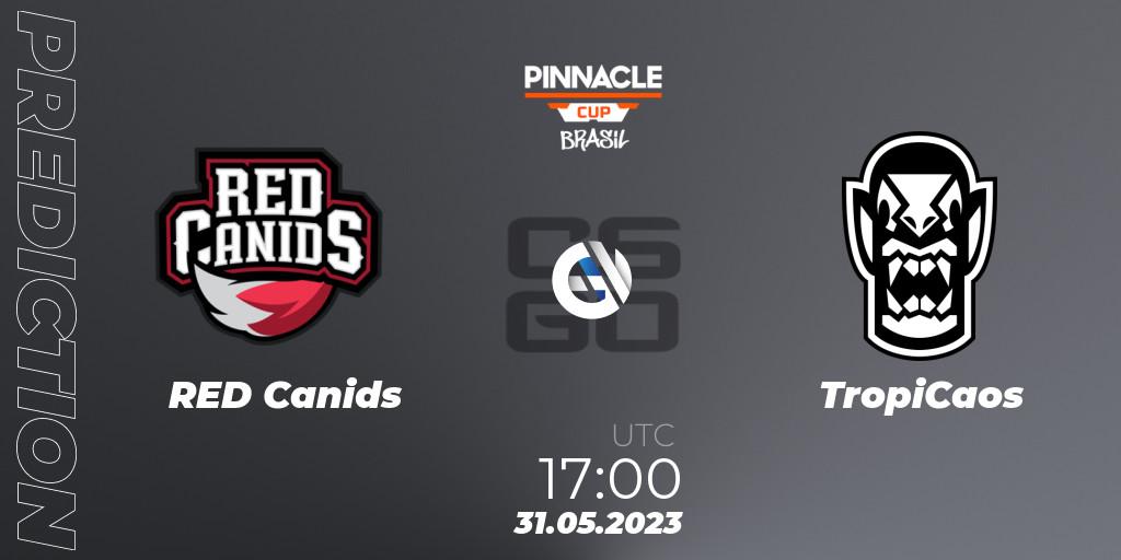 Pronóstico RED Canids - TropiCaos. 31.05.2023 at 17:00, Counter-Strike (CS2), Pinnacle Brazil Cup 1