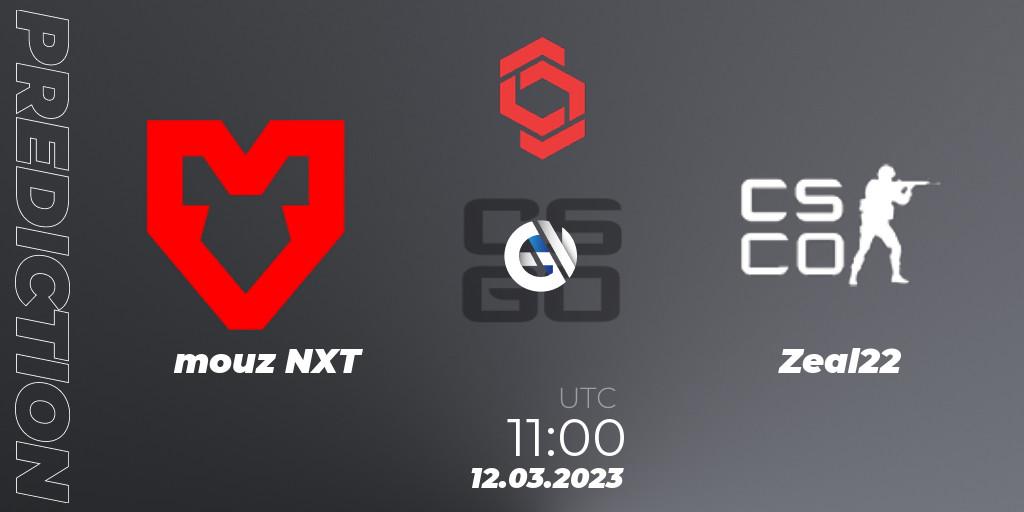 Pronóstico mouz NXT - Zeal22. 12.03.2023 at 11:25, Counter-Strike (CS2), CCT Central Europe Series 5 Closed Qualifier