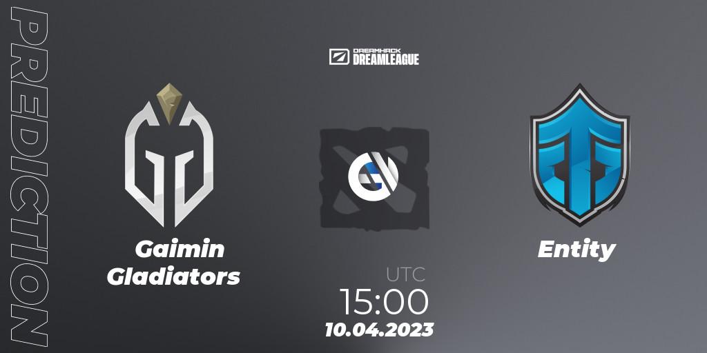 Pronóstico Gaimin Gladiators - Entity. 10.04.23, Dota 2, DreamLeague Season 19 - Group Stage 1