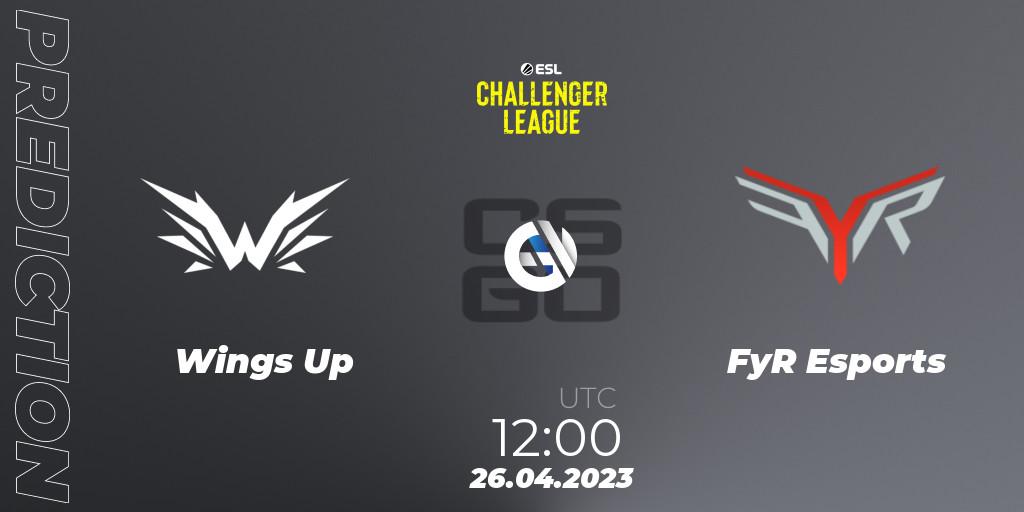 Pronóstico Wings Up - FyR Esports. 26.04.23, CS2 (CS:GO), ESL Challenger League Season 45: Asia-Pacific