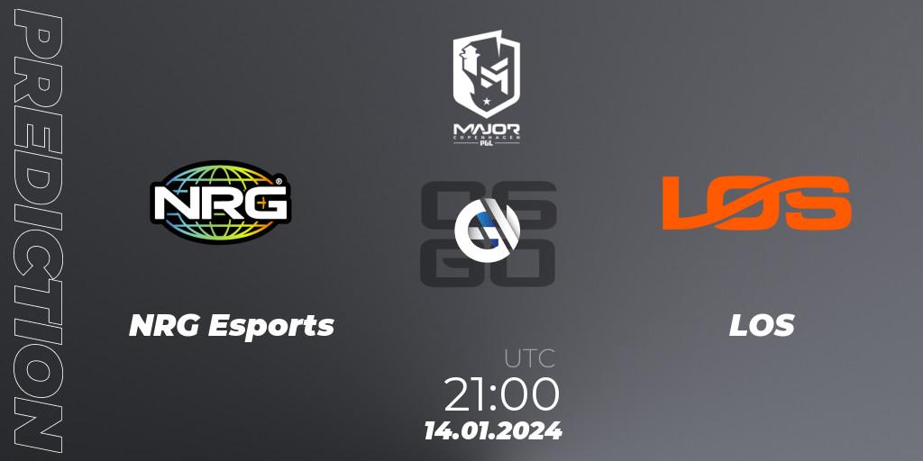 Pronóstico NRG Esports - LOS. 14.01.2024 at 21:15, Counter-Strike (CS2), PGL CS2 Major Copenhagen 2024 North America RMR Closed Qualifier