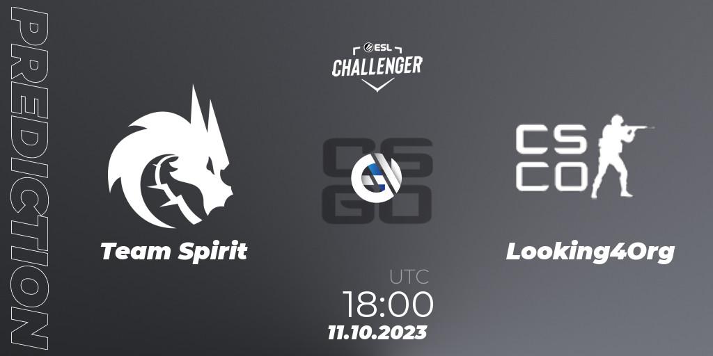 Pronóstico Team Spirit - Looking4Org. 11.10.2023 at 18:00, Counter-Strike (CS2), ESL Challenger at DreamHack Winter 2023: European Qualifier