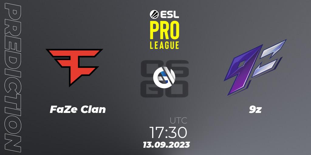 Pronóstico FaZe Clan - 9z. 13.09.2023 at 17:30, Counter-Strike (CS2), ESL Pro League Season 18