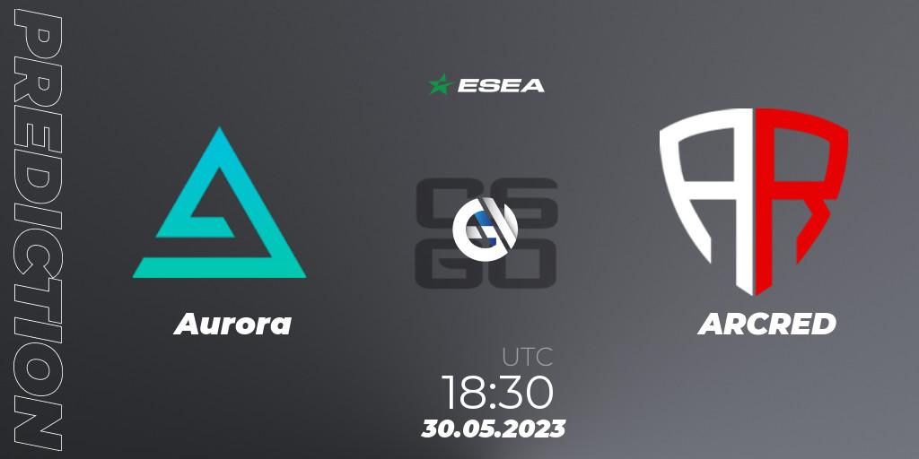 Pronóstico Aurora - ARCRED. 30.05.2023 at 18:30, Counter-Strike (CS2), ESEA Advanced Season 45 Europe
