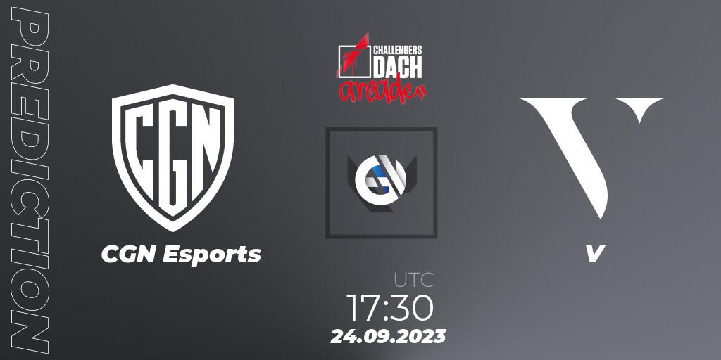 Pronóstico CGN Esports - V. 24.09.2023 at 17:30, VALORANT, VALORANT Challengers 2023 DACH: Arcade