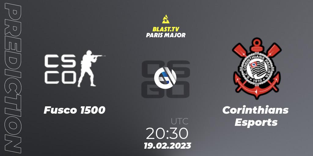 Pronóstico Fuscão 1500 - Corinthians Esports. 19.02.2023 at 20:30, Counter-Strike (CS2), BLAST.tv Paris Major 2023 South America RMR Closed Qualifier
