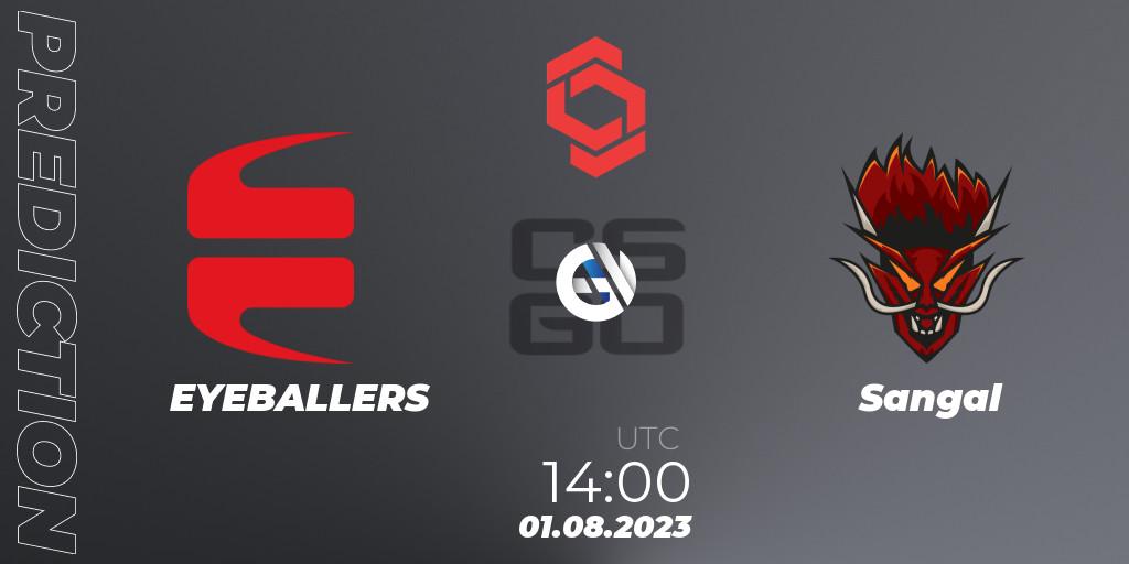 Pronóstico EYEBALLERS - Sangal. 01.08.2023 at 14:00, Counter-Strike (CS2), CCT Central Europe Series #7