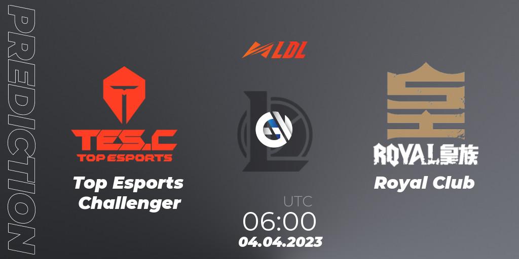 Pronóstico Top Esports Challenger - Royal Club. 04.04.2023 at 06:00, LoL, LDL 2023 - Regular Season