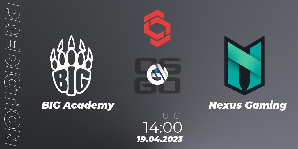 Pronóstico BIG Academy - Nexus Gaming. 19.04.2023 at 15:20, Counter-Strike (CS2), CCT Central Europe Series #6