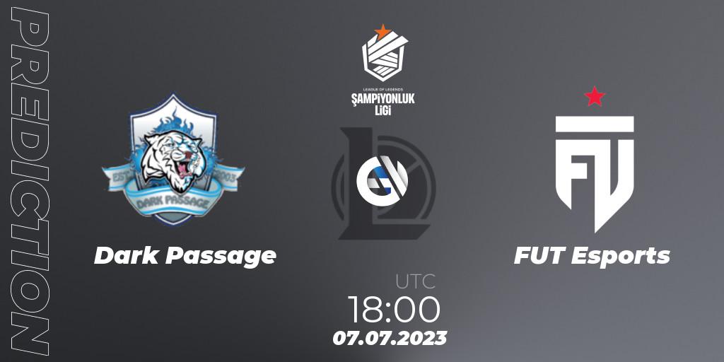 Pronóstico Dark Passage - FUT Esports. 07.07.2023 at 18:00, LoL, TCL Summer 2023 - Group Stage