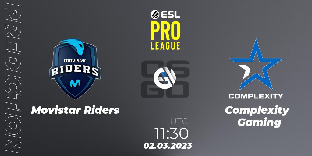 Pronóstico Movistar Riders - Complexity Gaming. 02.03.2023 at 11:30, Counter-Strike (CS2), ESL Pro League Season 17