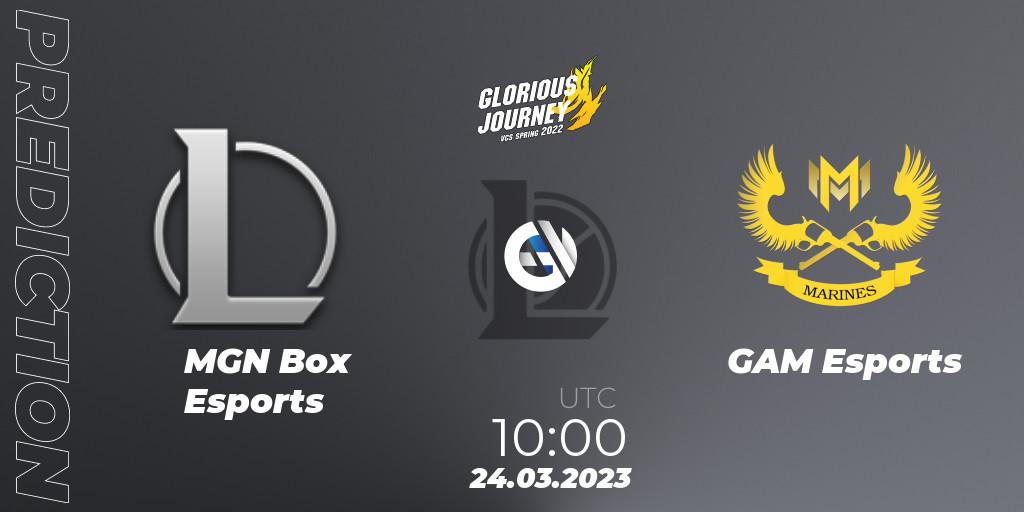 Pronóstico MGN Box Esports - GAM Esports. 02.03.2023 at 13:10, LoL, VCS Spring 2023 - Group Stage