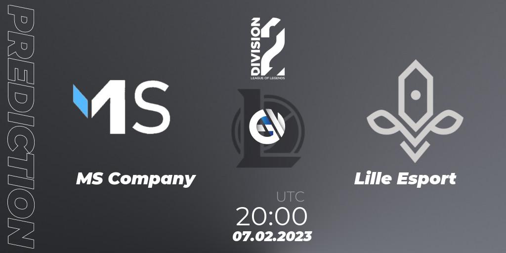 Pronóstico MS Company - Lille Esport. 07.02.2023 at 20:00, LoL, LFL Division 2 Spring 2023 - Group Stage