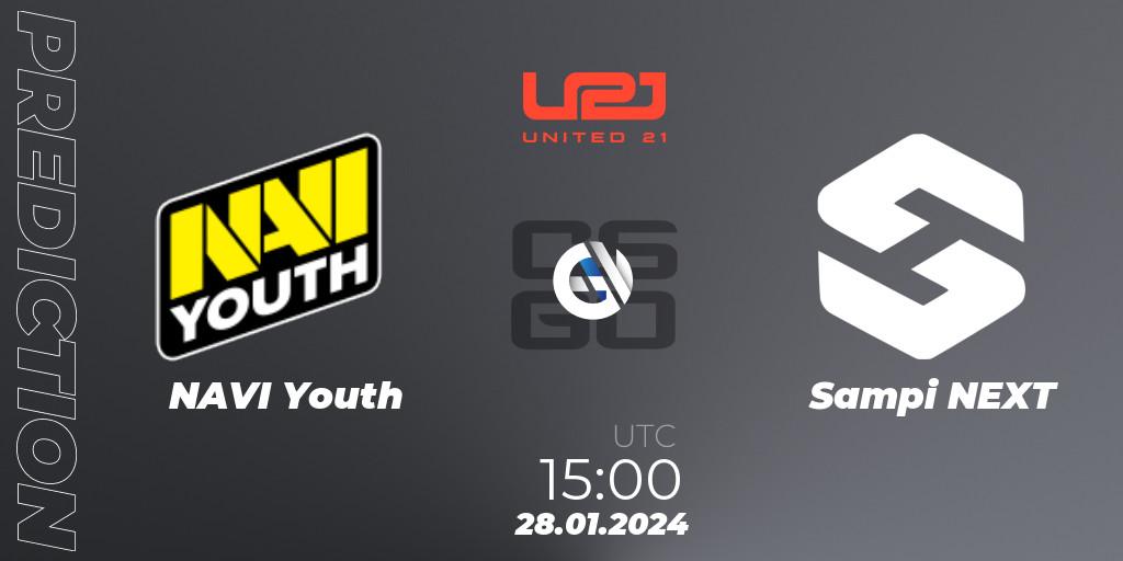 Pronóstico NAVI Youth - Sampi NEXT. 28.01.2024 at 15:00, Counter-Strike (CS2), United21 Season 10: Division 2