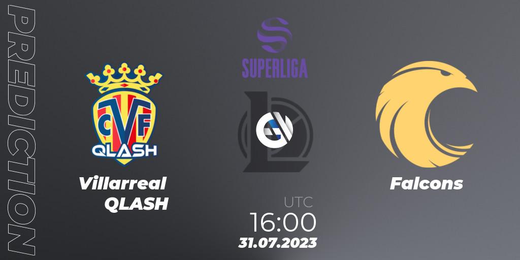 Pronóstico Villarreal QLASH - Falcons. 31.07.2023 at 16:00, LoL, LVP Superliga 2nd Division 2023 Summer