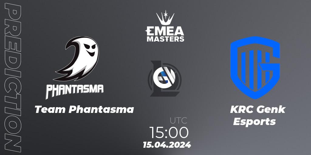 Pronóstico Team Phantasma - KRC Genk Esports. 15.04.24, LoL, EMEA Masters Spring 2024 - Play-In