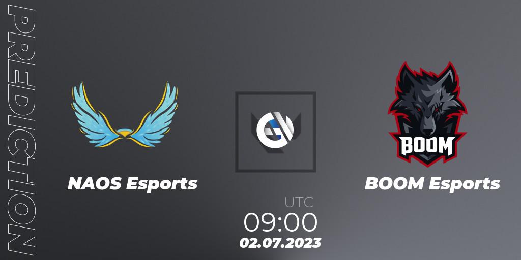 Pronóstico NAOS Esports - BOOM Esports. 02.07.2023 at 09:00, VALORANT, VALORANT Challengers Ascension 2023: Pacific - Group Stage