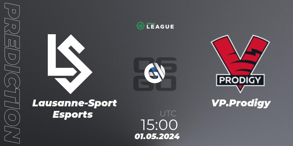 Pronóstico Lausanne-Sport Esports - VP.Prodigy. 01.05.2024 at 15:00, Counter-Strike (CS2), ESEA Season 49: Advanced Division - Europe