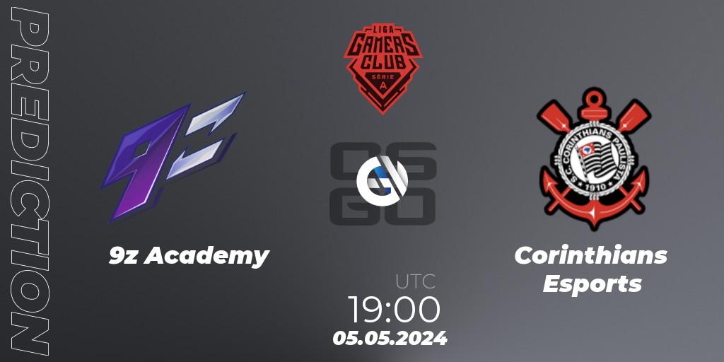 Pronóstico 9z Academy - Corinthians Esports. 05.05.2024 at 19:00, Counter-Strike (CS2), Gamers Club Liga Série A: April 2024