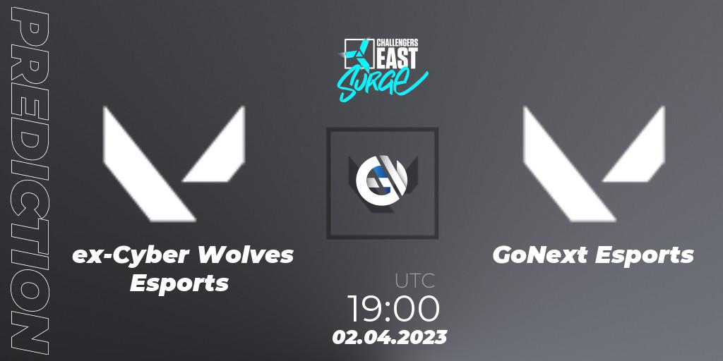 Pronóstico ex-Cyber Wolves Esports - GoNext Esports. 02.04.23, VALORANT, VALORANT Challengers 2023 East: Surge Split 2
