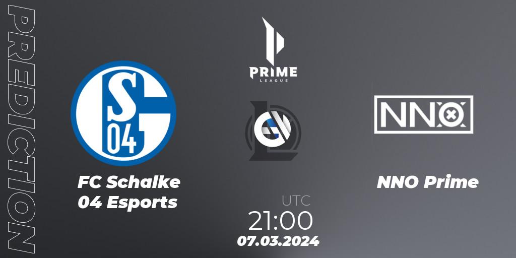 Pronóstico FC Schalke 04 Esports - NNO Prime. 07.03.24, LoL, Prime League Spring 2024 - Group Stage