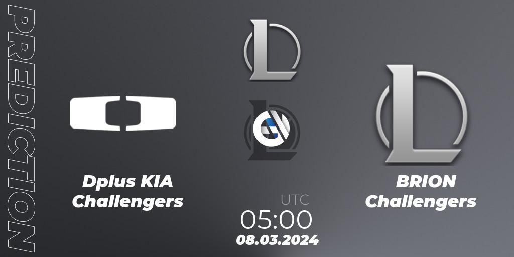 Pronóstico Dplus KIA Challengers - BRION Challengers. 08.03.2024 at 05:00, LoL, LCK Challengers League 2024 Spring - Group Stage