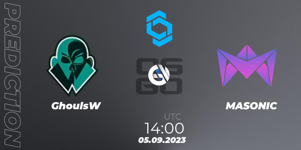 Pronóstico GhoulsW - MASONIC. 05.09.2023 at 14:00, Counter-Strike (CS2), CCT East Europe Series #2: Closed Qualifier