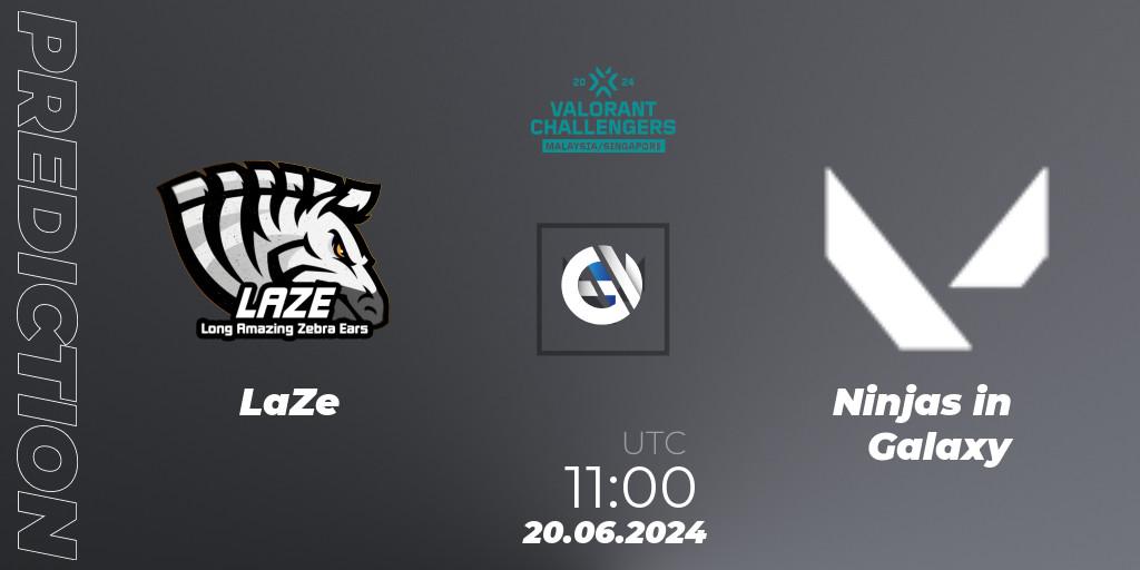 Pronóstico LaZe - Ninjas in Galaxy. 20.06.2024 at 11:10, VALORANT, VALORANT Challengers 2024 Malaysia and Singapore: Split 2
