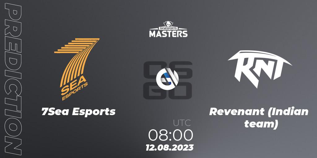 Pronóstico 7Sea Esports - Revenant (Indian team). 12.08.2023 at 08:00, Counter-Strike (CS2), Skyesports Masters 2023: Regular Season