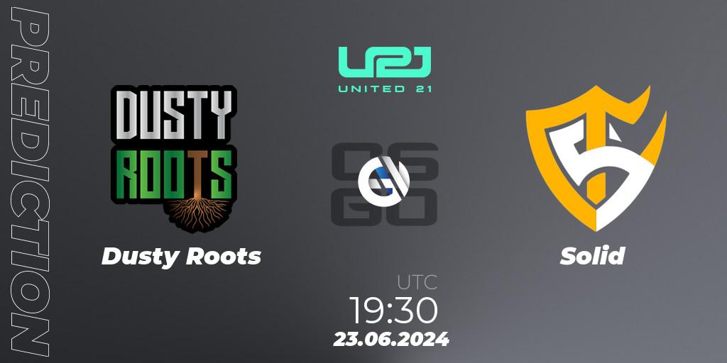 Pronóstico Dusty Roots - Solid. 23.06.2024 at 19:30, Counter-Strike (CS2), United21 South America Season 1