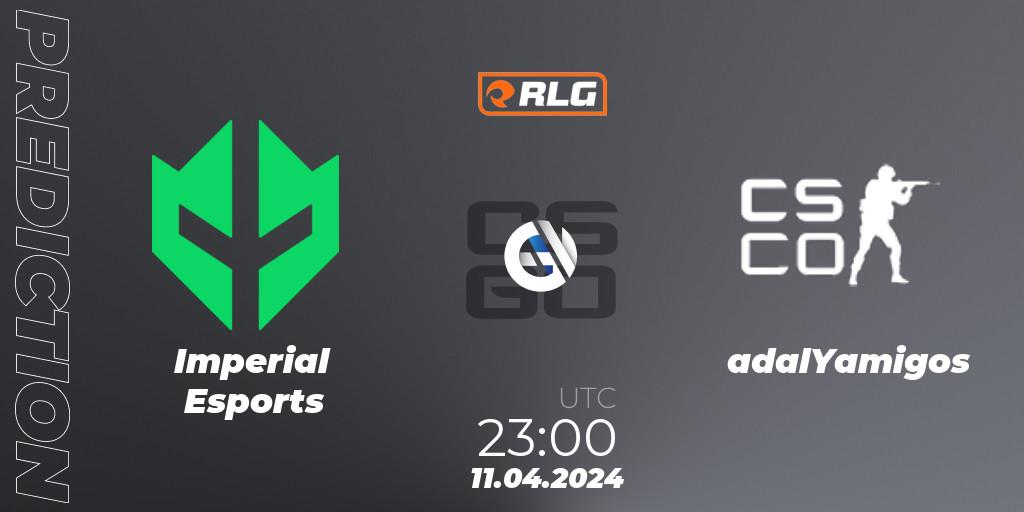 Pronóstico Imperial Esports - adalYamigos. 11.04.2024 at 23:00, Counter-Strike (CS2), RES Latin American Series #3
