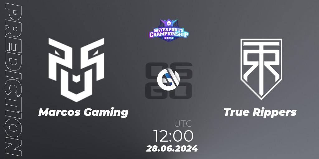 Pronóstico Marcos Gaming - True Rippers. 28.06.2024 at 12:20, Counter-Strike (CS2), Skyesports Championship 2024: Indian Qualifier