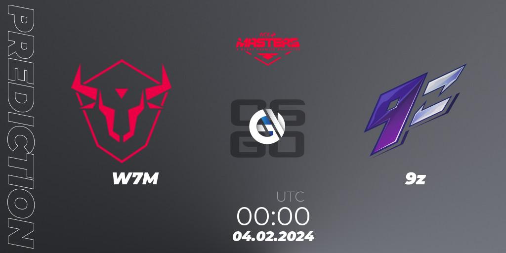 Pronóstico W7M - 9z. 04.02.2024 at 00:50, Counter-Strike (CS2), ACE South American Masters Spring 2024 - A BLAST Premier Qualifier