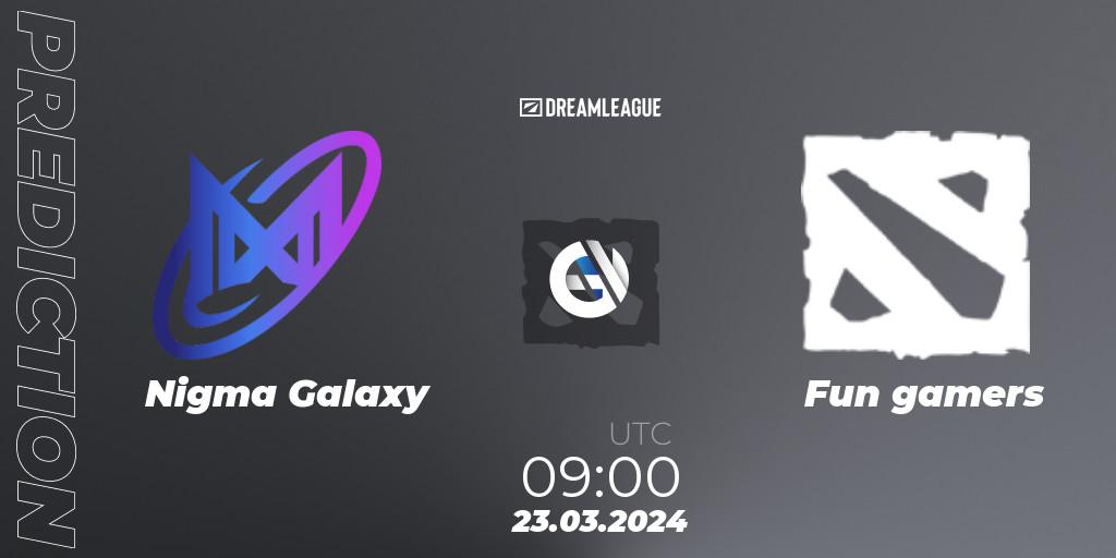 Pronóstico Nigma Galaxy - Fun gamers. 23.03.24, Dota 2, DreamLeague Season 23: MENA Closed Qualifier