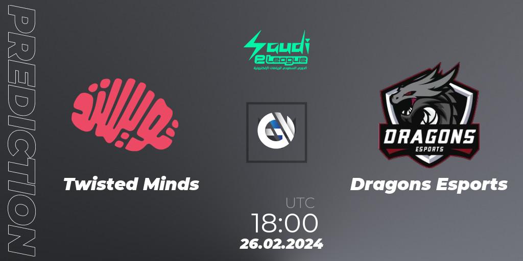 Pronóstico Twisted Minds - Dragons Esports. 26.02.2024 at 18:00, VALORANT, Saudi eLeague 2024: Major 1